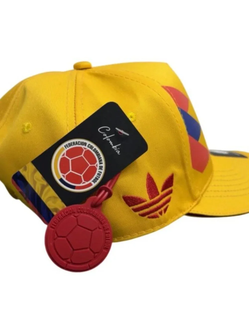 NWT Adidas La Tricolor Colombia Soccer Freddy Rincon Yellow Snap Back Hat Cap